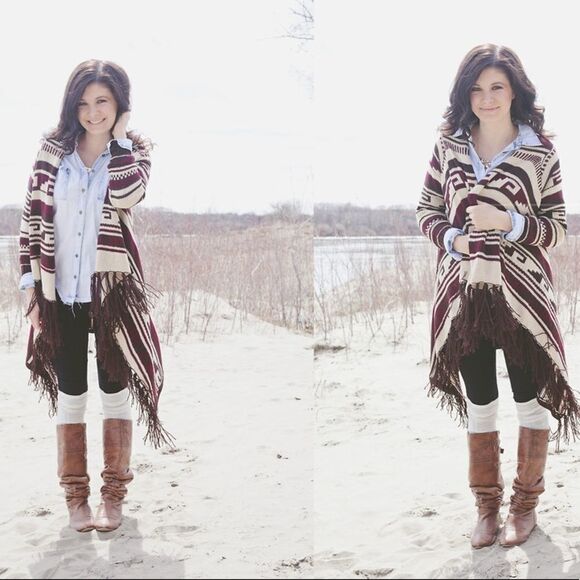 ✨ Forever 21 ‘Folk Girl Fringed Cardigan✨ - Picture 8 of 8